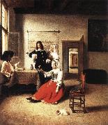 HOOCH, Pieter de Young Woman Drinking sf china oil painting reproduction